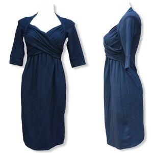 Imanimo Maternity Black Faux Wrap Dress Medium